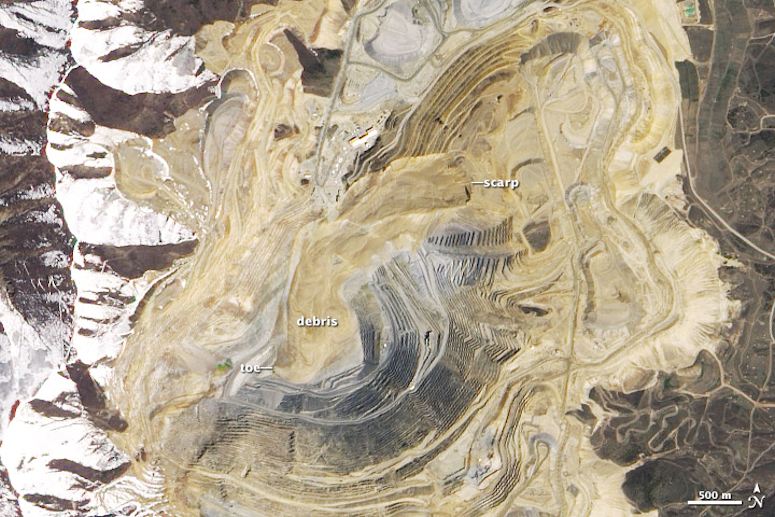 Deepest Open-Pit Mine In The World - The Bingham Canyon Mine, after the landslide