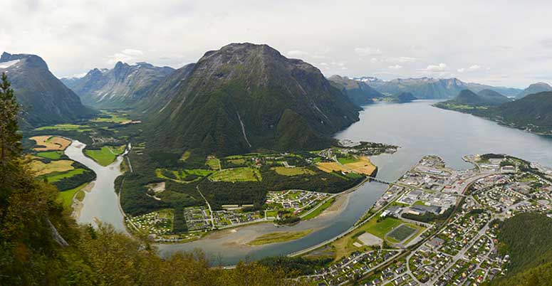 Åndalsnes - the end of the most scenic route in Norway, road 63