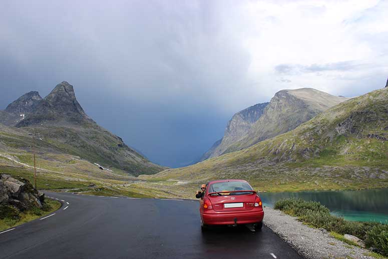 Road 63 in Valldal valley