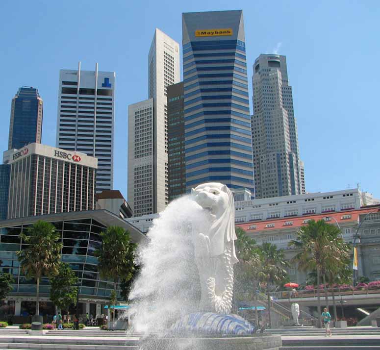 Merlion-statue in Singapore
